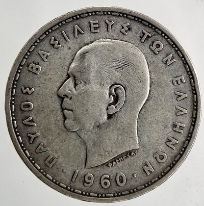 1960 Greece Greek 20 Drachmai Silver Coin | Collectable Grade