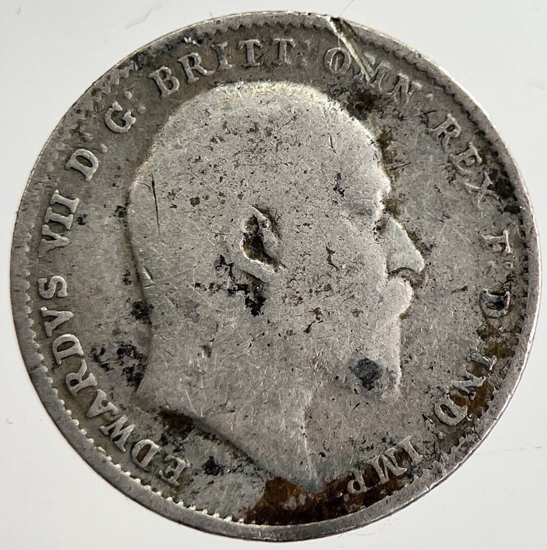 1908 Edward VII Threepence Silver Coin | Collectable Grade | a8870