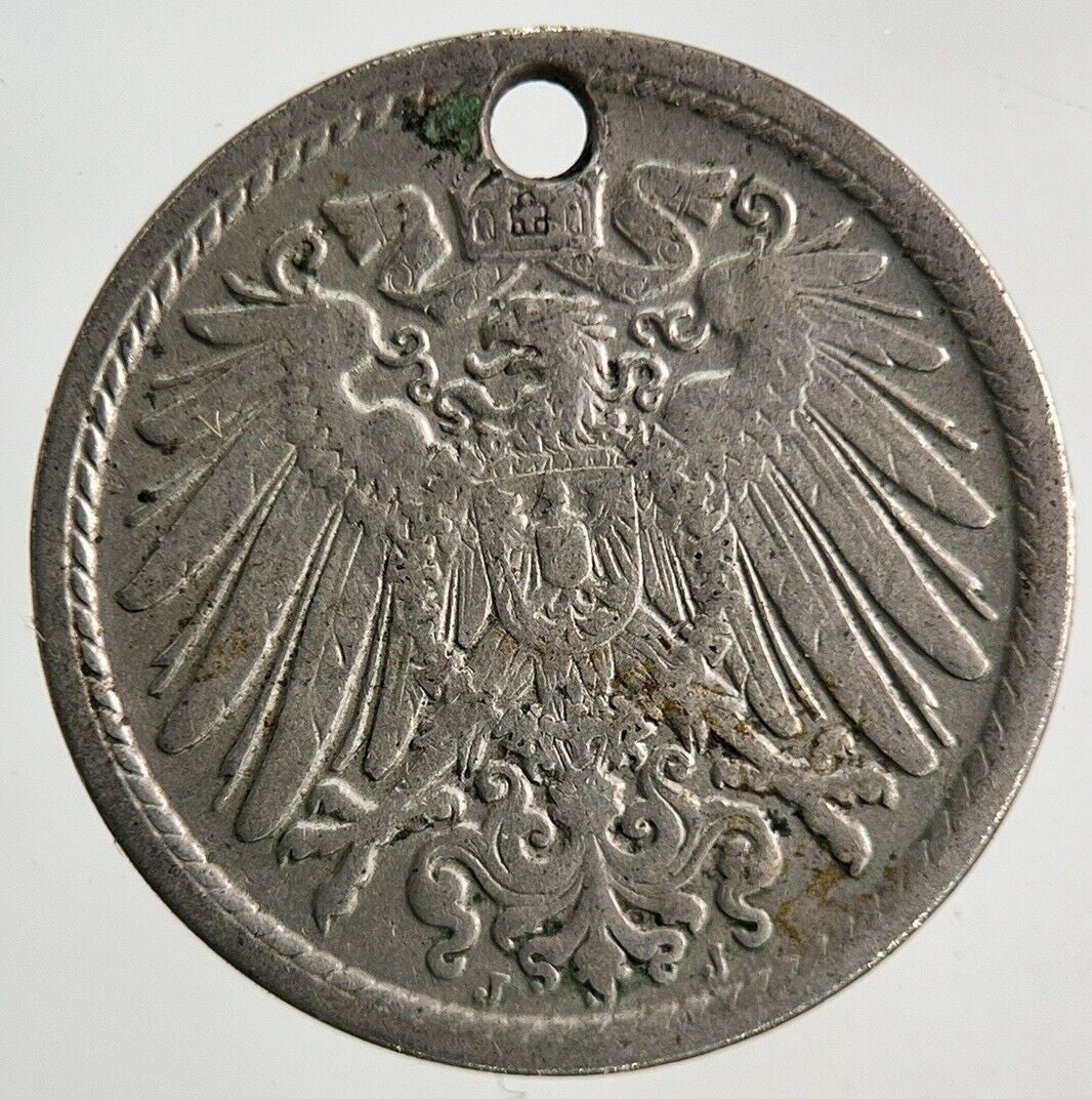 1893 Germany 5 Pfennig Coin | Fine Collectable Grade