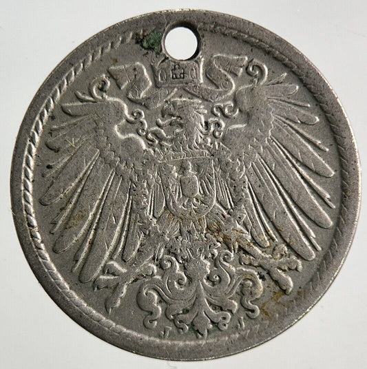 1893 Germany 5 Pfennig Coin | Fine Collectable Grade