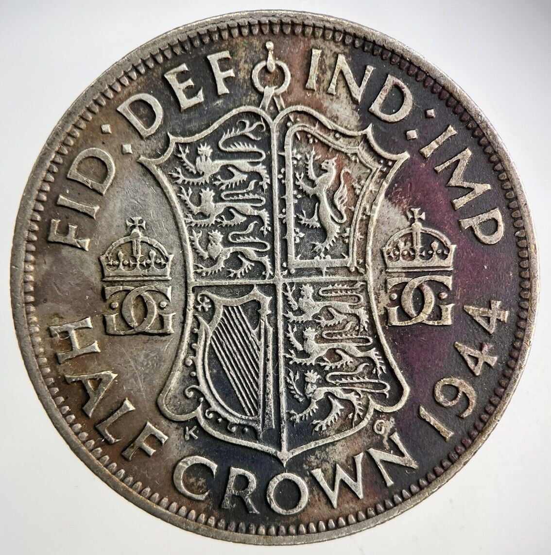 1944 George VI Half - Crown Silver Coin | Fine Collectable Grade