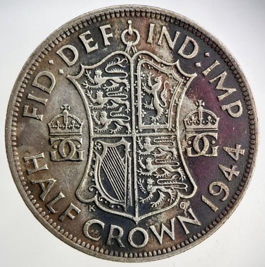 1944 George VI Half - Crown Silver Coin | Fine Collectable Grade