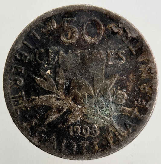 1908 France 50 Centimes Silver Coin | Collectable Grade