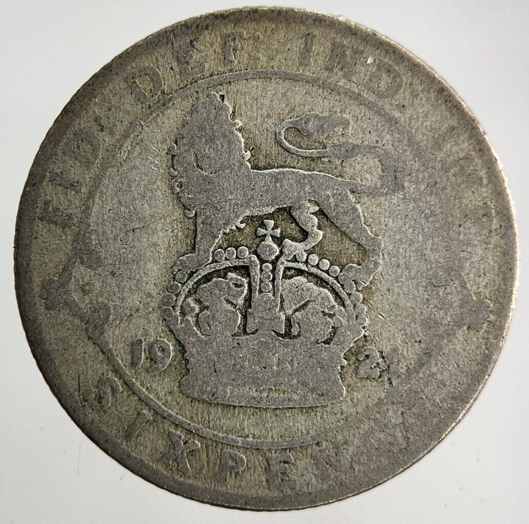 1921 George V Sixpence Silver Coin | Fair Grade