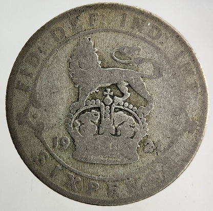 1921 George V Sixpence Silver Coin | Fair Grade