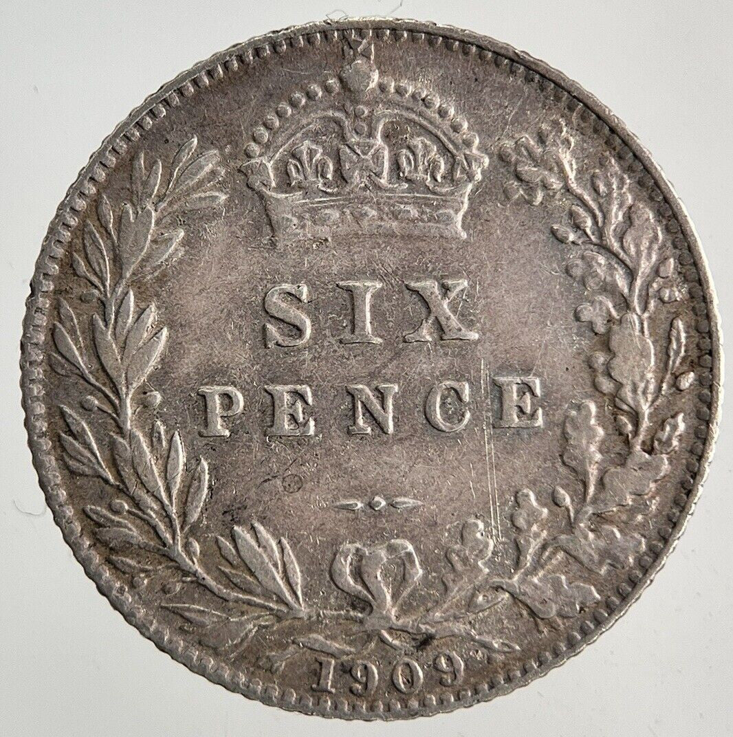 1909 Edward VII Sixpence Silver Coin | Fine Collectable Grade
