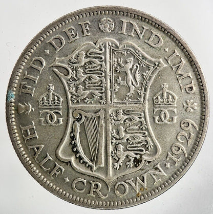 1929 George V Half - Crown Silver Coin | Fine Collectable Grade