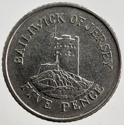 1992 Jersey 5p 5 Five - Pence Coin | Very High Grade | a4983