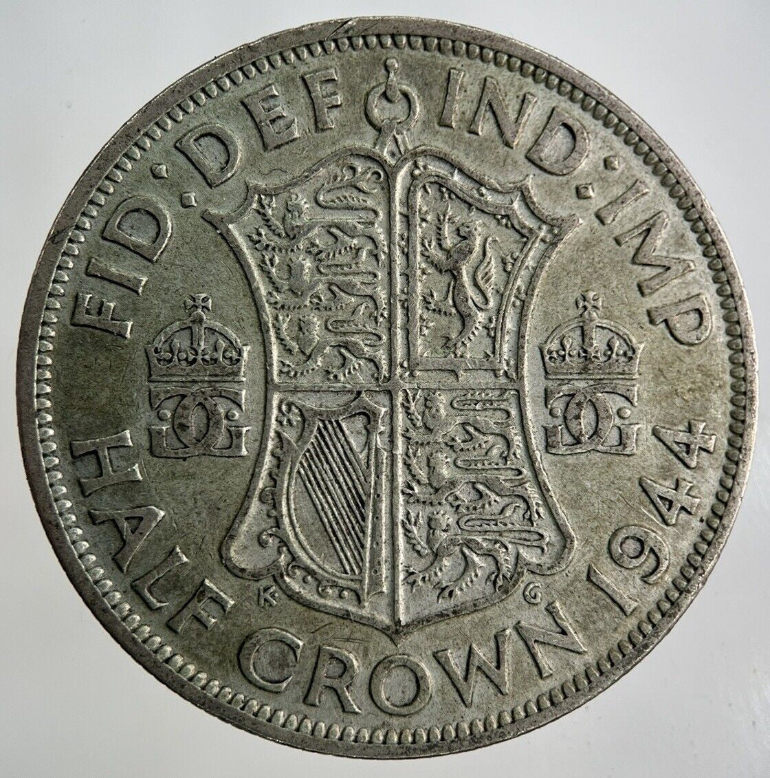 1944 George VI Half - Crown Silver Coin | Fine Collectable Grade