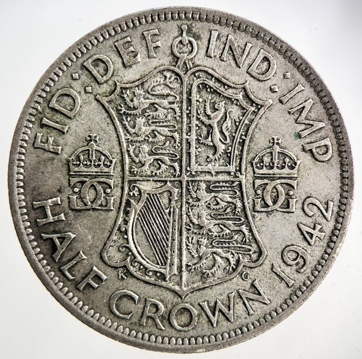 1942 George VI Half - Crown Silver Coin | Fine Collectable Grade