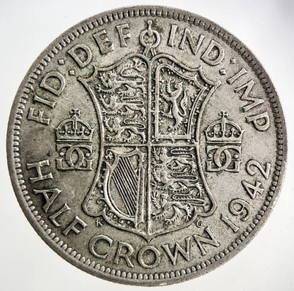1942 George VI Half - Crown Silver Coin | Fine Collectable Grade