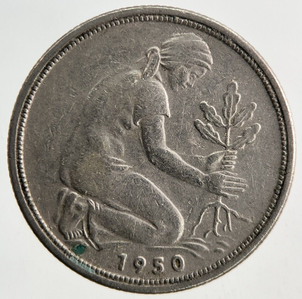 1950 Germany 50 Pfennig Coin | Fine Collectable Grade