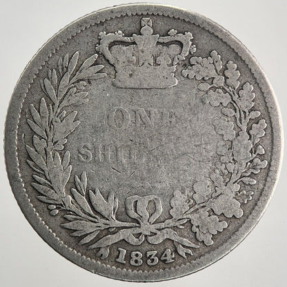 1834 William IV Shilling Silver Coin | Collectable Grade | a9958