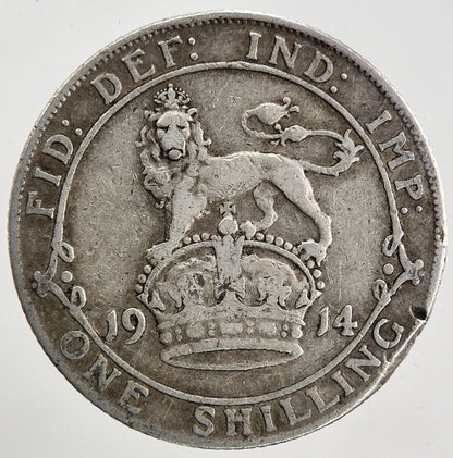 1914 George V One Shilling Silver Coin | Collectable Grade