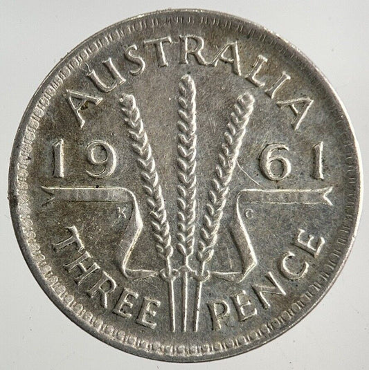 1961 Australia Threepence Silver Coin | Fine Collectable Grade