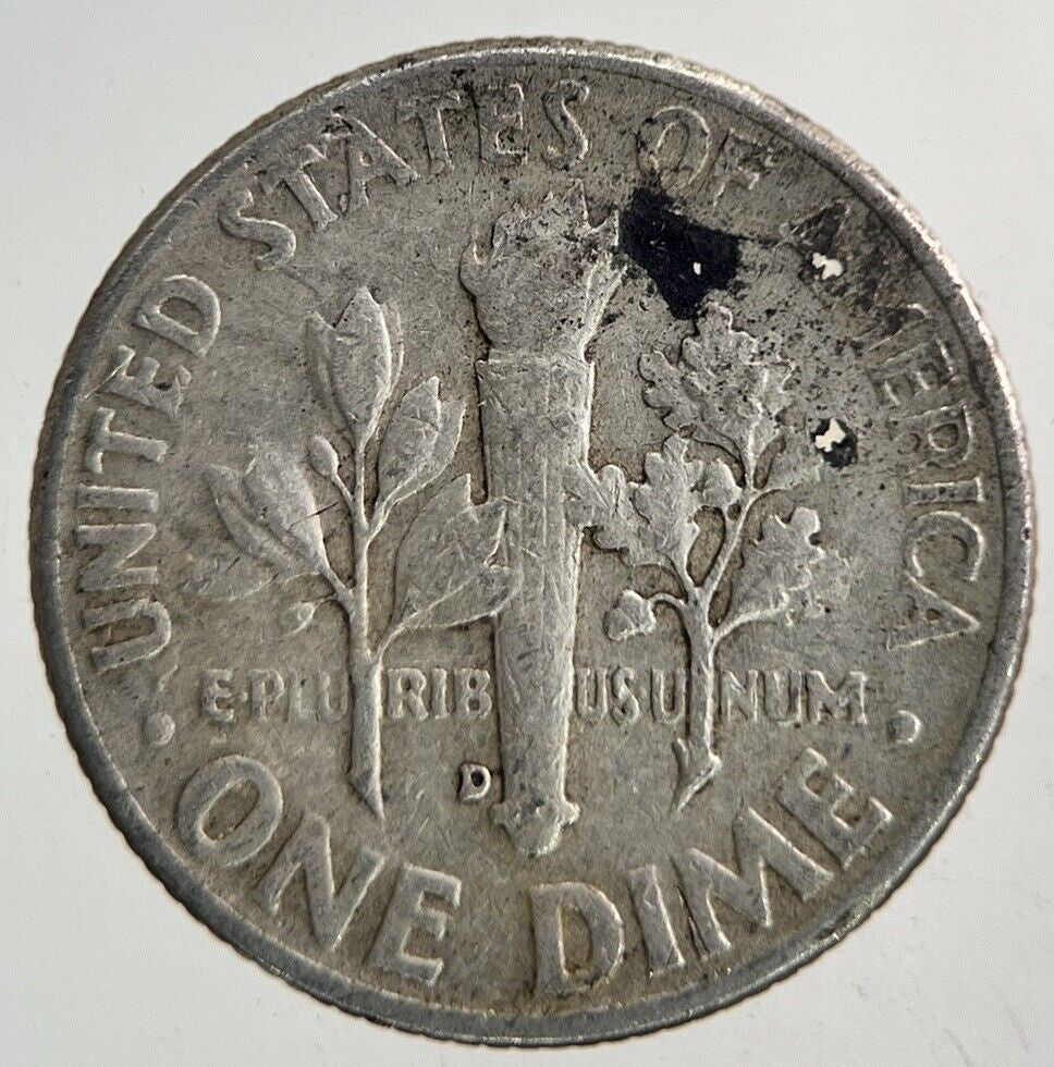 1960 - D US USA Roosevelt One Dime Silver Coin | Fine Collectable Grade