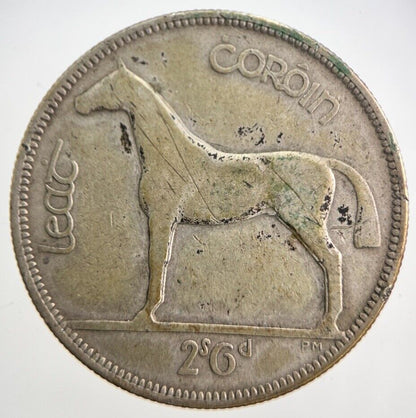1934 Irish Half - Crown Horse Silver Coin | Collectable Grade | a4702