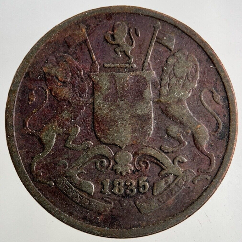 1835 India 1/4 Quarter Anna Coin | Fine Collectable Grade
