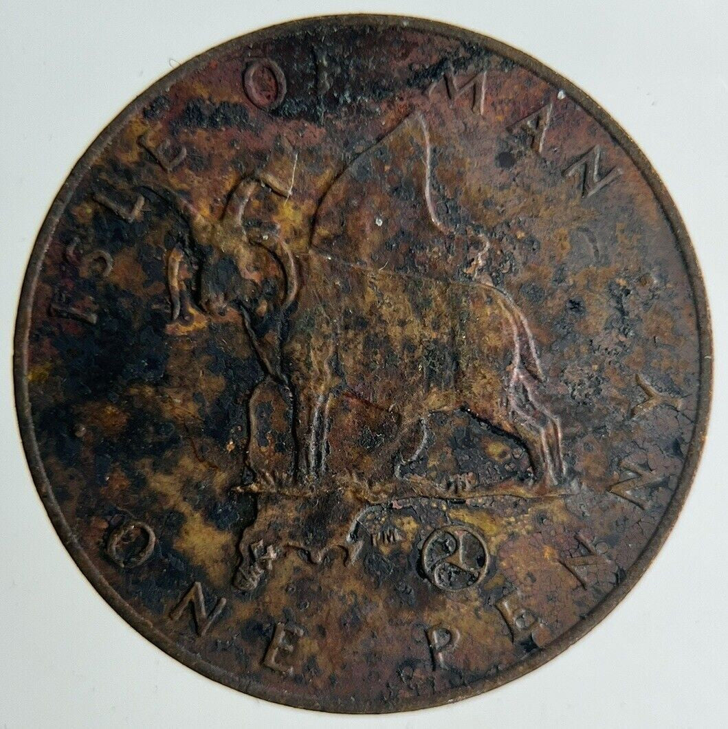 1979 Isle Of Man 1p One 1 Pence Coin | Fine Collectable Grade