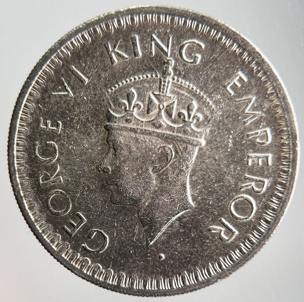 1944 India 1/2 Half Rupee Silver Coin | Fine Collectable Grade | a4087