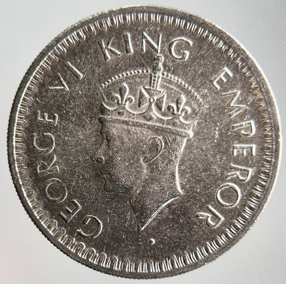 1944 India 1/2 Half Rupee Silver Coin | Fine Collectable Grade | a4087