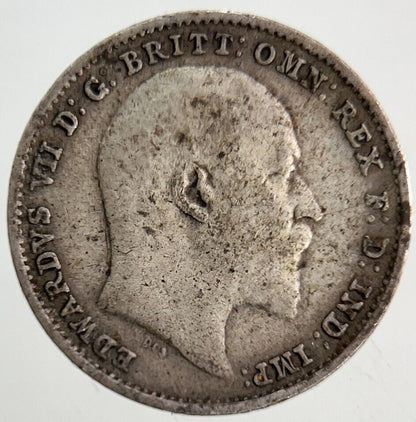 1908 Edward VII Threepence Silver Coin | Fine Collectable Grade