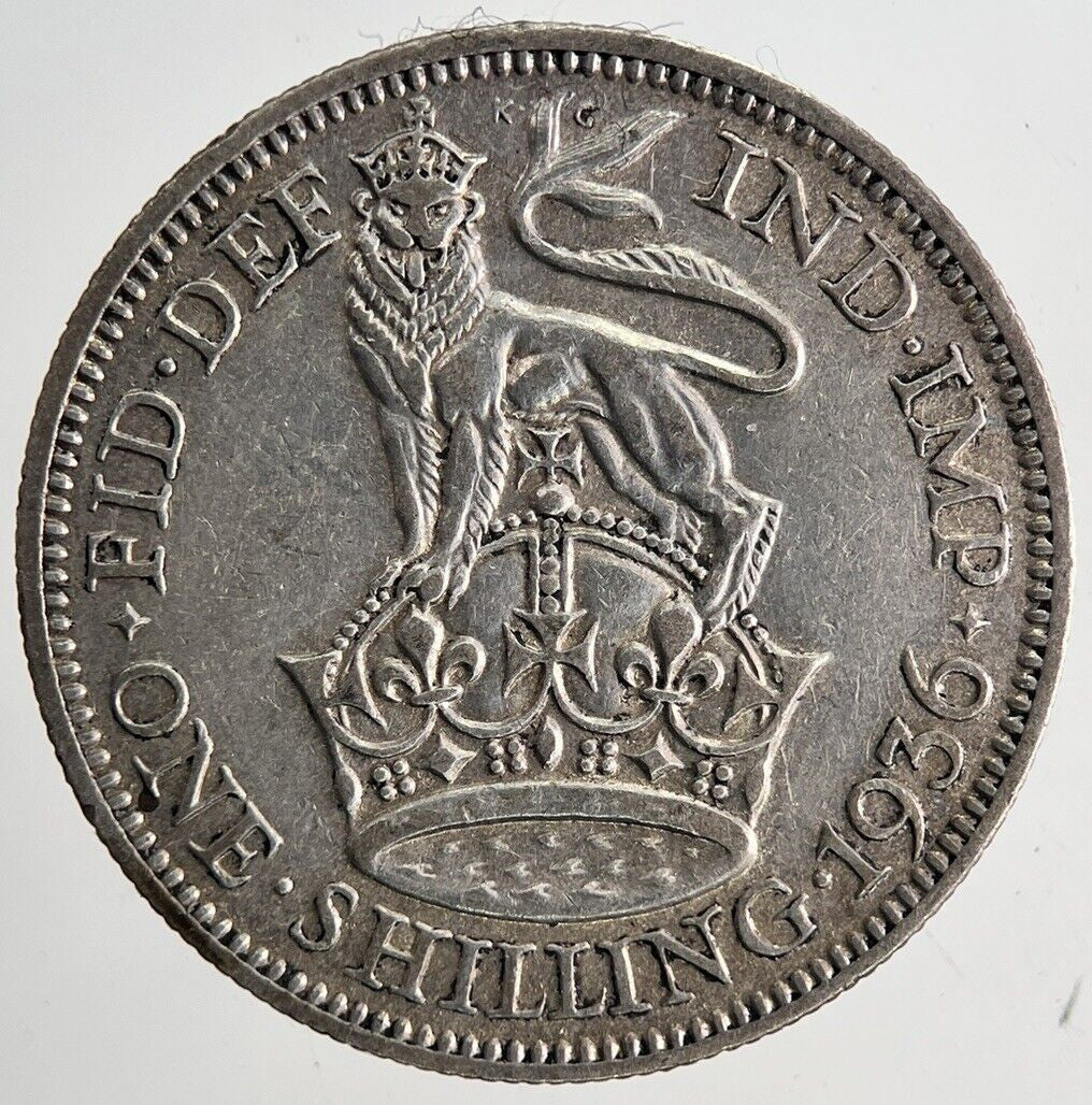 1936 George V Shilling Silver Coin | Fine Collectable Grade | a6676