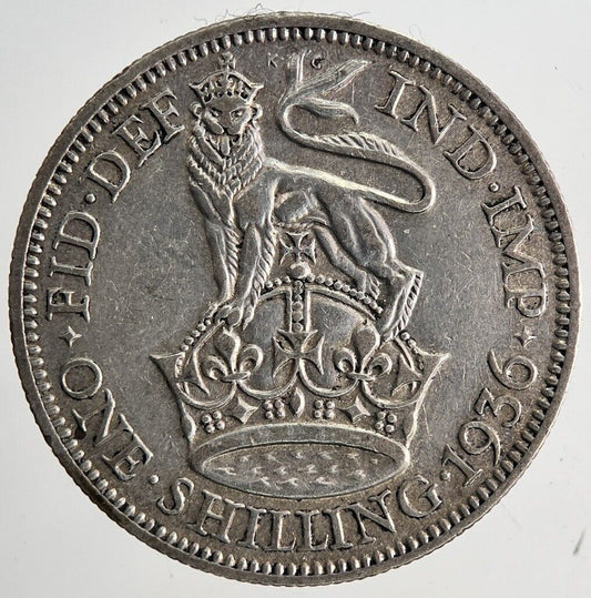 1936 George V Shilling Silver Coin | Fine Collectable Grade | a6676