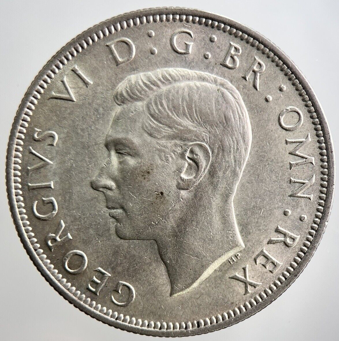 1945 George VI Half - Crown Silver Coin | Very Fine Grade | a2882