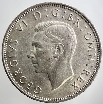 1945 George VI Half - Crown Silver Coin | Very Fine Grade | a2882