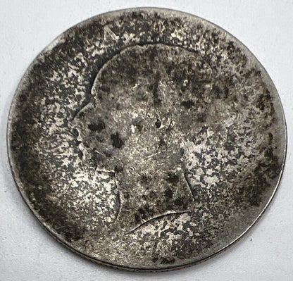 Victoria Half - Crown | British Silver Coin | Worn Grade | a1224