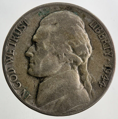 1944 - P US USA Jefferson War Nickel Silver Coin | Fine Collectable Grade