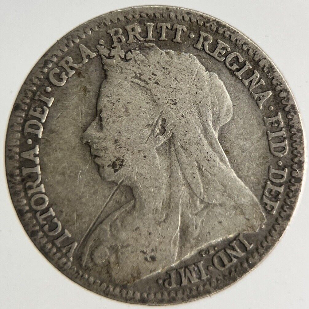 1900 Victoria Threepence Silver Coin | Fine Collectable Grade