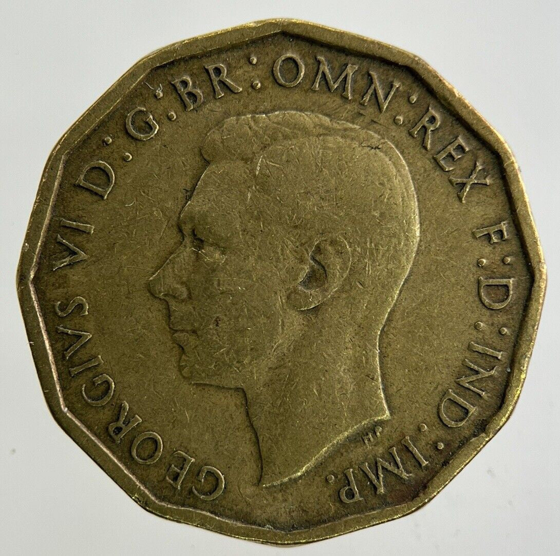 1943 George VI Brass Threepence Coin | Fine Collectable Grade