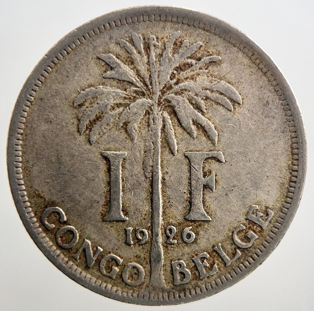 1926 1 One Franc Belgian Congo Coin | Collectable Grade | a520