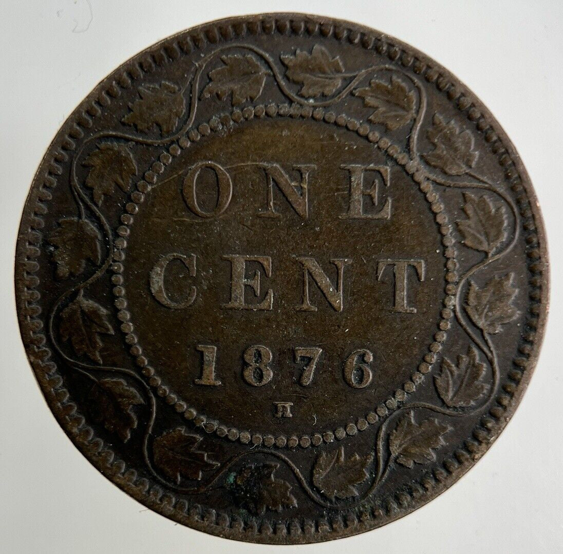 1876 - H Canada One Cent Coin | Fine Collectable Grade