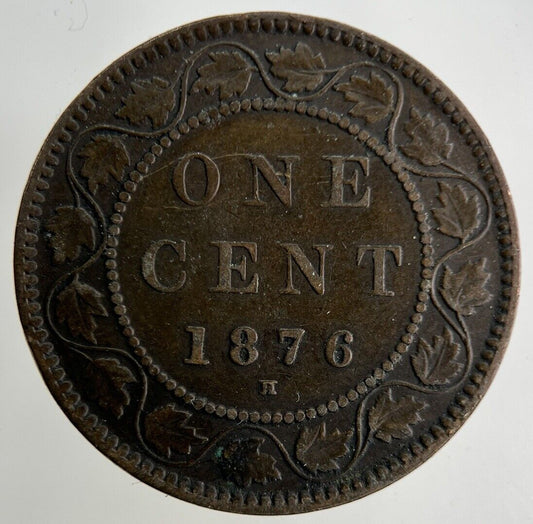 1876 - H Canada One Cent Coin | Fine Collectable Grade