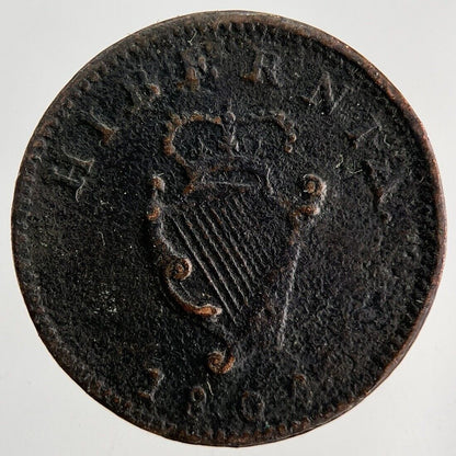 1806 Irish Hibernia Farthing Coin | Fine Collectable Grade