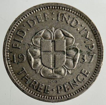 1937 George VI Threepence Silver Coin | Very High Grade