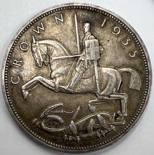 1935 George V Crown | British Silver Coin | Fine Collectable Grade | a1072