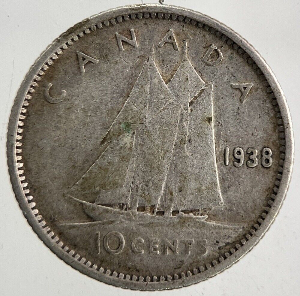 1938 Canada 10 Cents Silver Coin | Collectable Grade