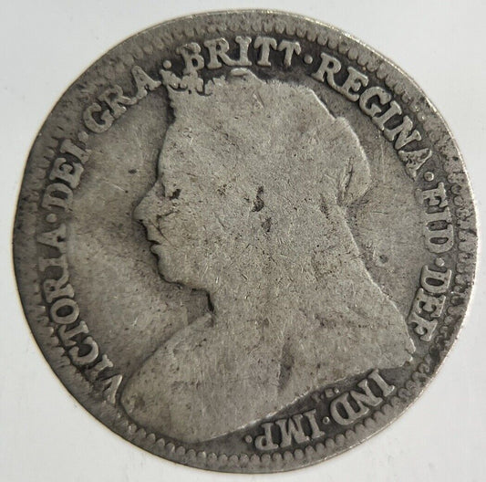 1896 Victoria Threepence Silver Coin | Fair Grade