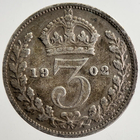 1902 Edward VII Threepence Silver Coin | Collectable Grade | a8863