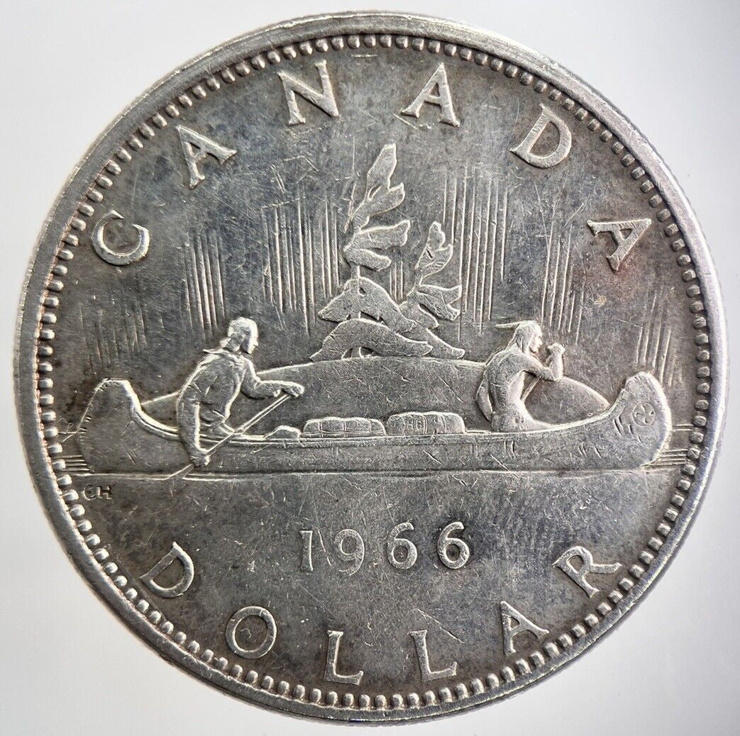1966 Canada 1 One Dollar Silver Coin | Very High Grade | a3397