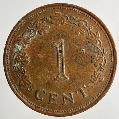1977 Malta 1 Cent Coin | Fine Collectable Grade