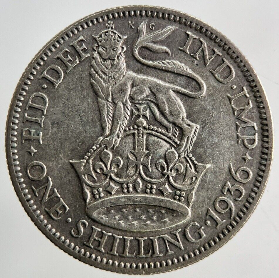 1936 George V Shilling Silver Coin | Fine Collectable Grade