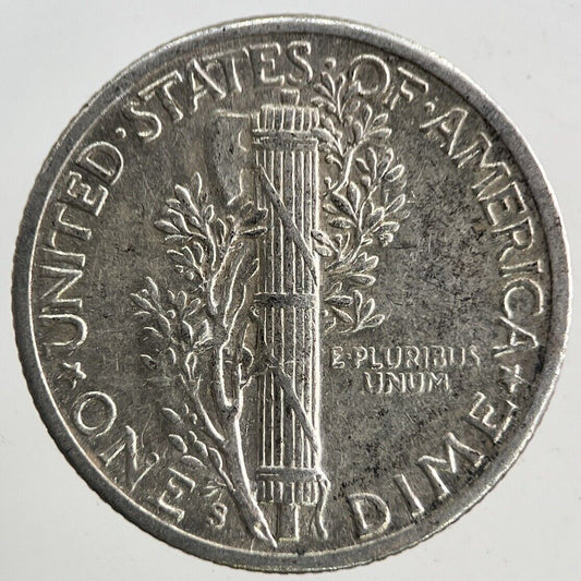 1942-S US USA Mercury Dime Silver Coin | Very High Grade