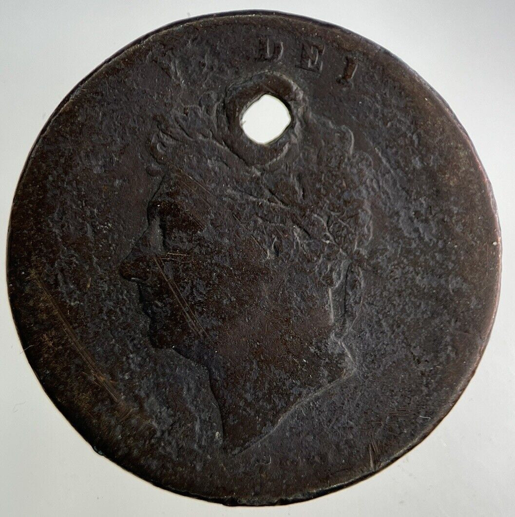 1822 George IV Half-Penny Coin | Fair Grade