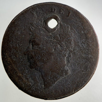 1822 George IV Half-Penny Coin | Fair Grade