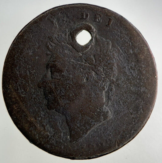 1822 George IV Half-Penny Coin | Fair Grade
